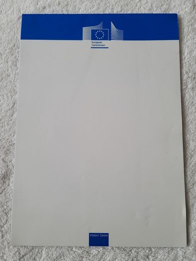 European Commission Visitor Centre Paper Brand New Notepad NoteBook Note Pad Note Book.