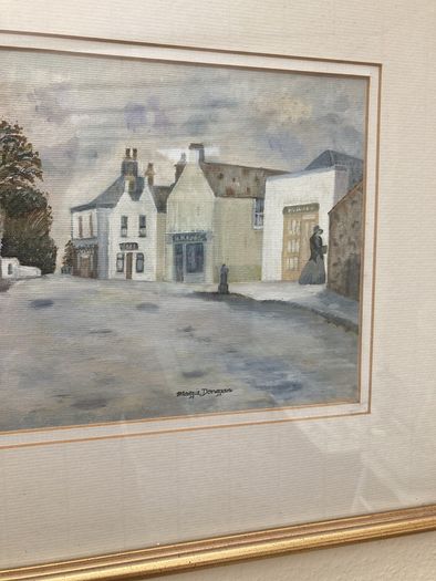 Watercolour of old Delgany village