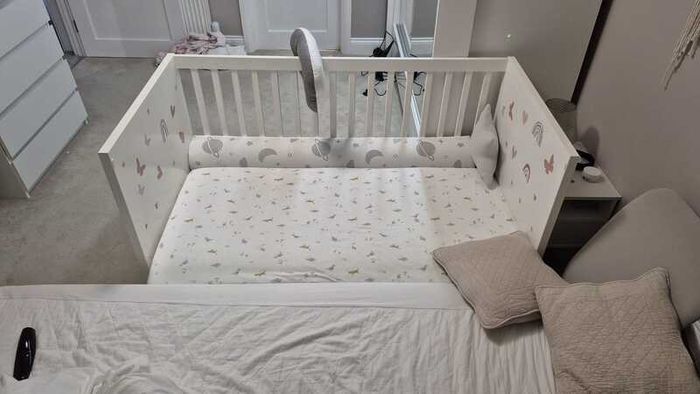IKEA White Stuva Cot with 2 Drawers 140x70 cm incl. Mattress