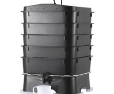 5-Tray Worm Composter, 50 L Worm Compost Bin Outdoor and Indoor, Sustainable Design Worm Farm