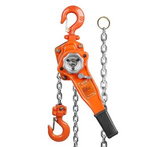 Manual Lever Chain Hoist, 3/4 Ton 748 kg Capacity 1.5m Come Along, G80 Galvanized Carbon Steel with Weston Double-Pawl Brake, Auto Chain Leading & 360 Rotation Hook, for Garage Factory Dock