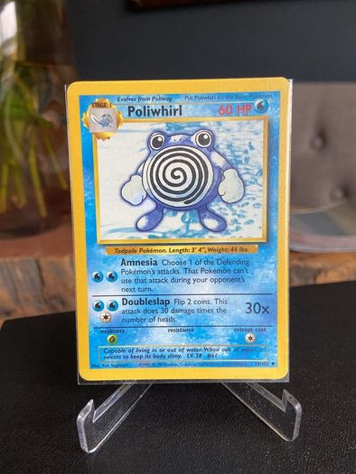 Pokemon Base set Poliwhirl 38/102 Near Mint Condition