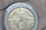 2 Reichsmark 1937 J Hamburg WW2 Silver Coin third Reich