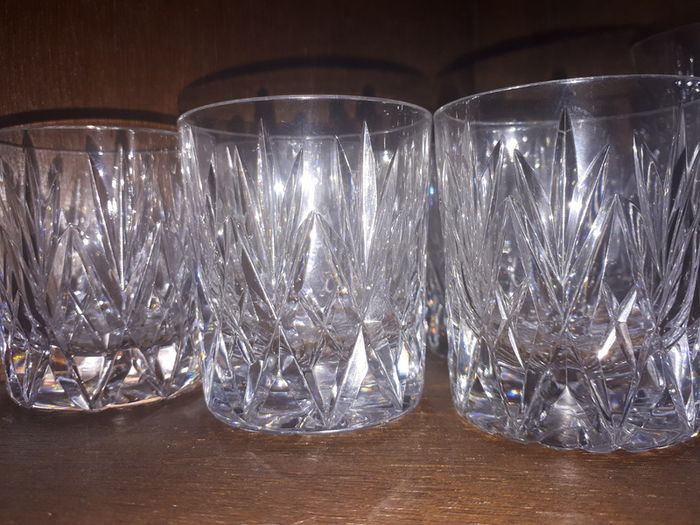 6 x crystal tumblers (small)