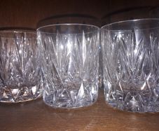 6 x crystal tumblers (small)