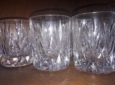 6 x crystal tumblers (small)