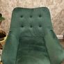Turio forest green velvet effect arm chair Image 3