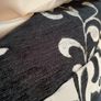 Ivory and Black Faux Silk Curtains 3 Pairs Available 86"w x 85"d Image 6