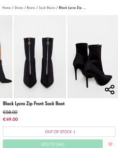 black sock boots
