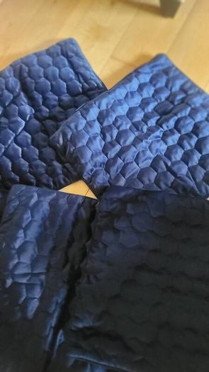 Soft Velour Sapphire Blue Cushion Covers x5