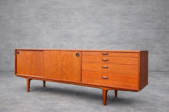 Mid century Danish teak stock sideboards drawers