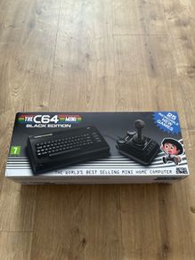 Commodore 64 , The C64 Mini Black Edition with 25 Games and Controllers