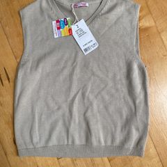 DPAM Du Pareil au Meme French beige tank top 7-8 years NEW