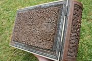 19th Century Anglo Indian Highly Carved Mosaic Photo Album