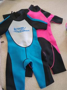 kids wetsuits (age 8 + age 10)