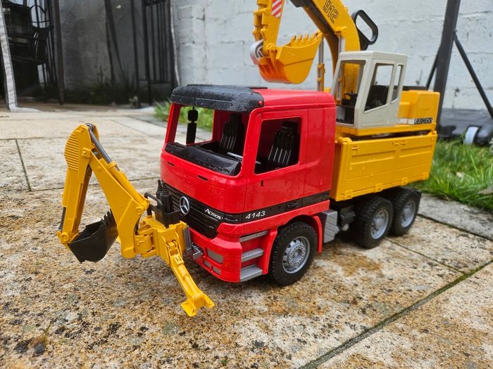 Bruder Mercedes Actros TGA Construction Truck with Liebherr Excavator