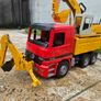 Bruder Mercedes Actros TGA Construction Truck with Liebherr Excavator Image 7