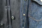 Benzak pleated type 2 indigo over black