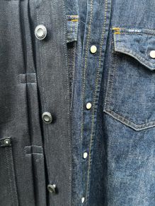 Benzak pleated type 2 indigo over black