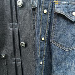 Benzak pleated type 2 indigo over black