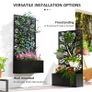 Outdoor Metal Planter, with Back Trellis - Black Image 5