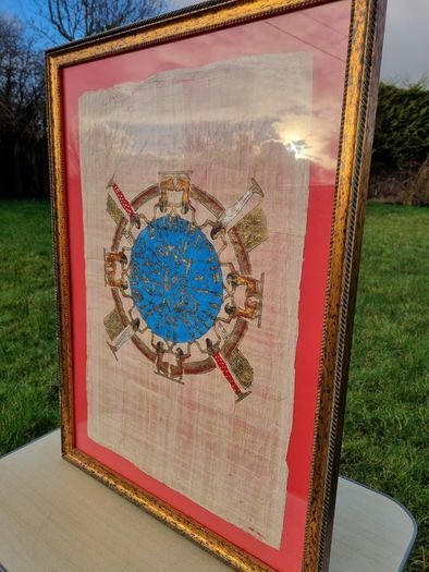 Egyptian Art Vintage Papyrus Handmade - Egyptian Museum Cairo