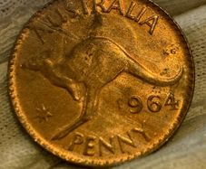 Australia 1964 penny uncirculated lustrous