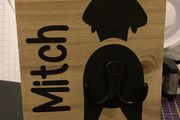 Personalised wooden dog lead holder