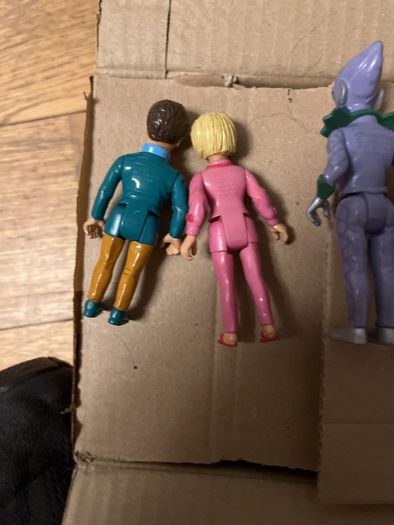 Vintage 1992 Matchbox Thunderbirds Brains, Lady Penelope, The Hood & Stingray Titan Figure Lot