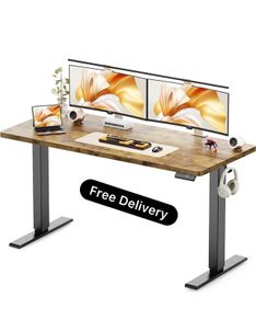 140 x 60 cm Standing Desk, Electric Height Adjusta