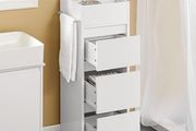 Bathroom Cabinet white with 3 Drawers, 4 Compartments