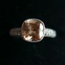Vintage Genuine Fossil Sterling Silver 925 hallmarked  Yellow Stone Ring size P - 5,2g Image 5
