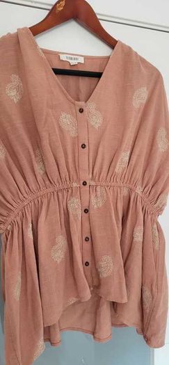SLOWLOVE blush boho top Sz L (Fit 10-12UK) - 89 (New)