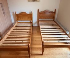 2 Solid Pine Single Bed Frames