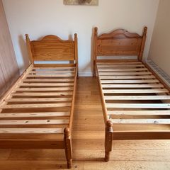 2 Solid Pine Single Bed Frames