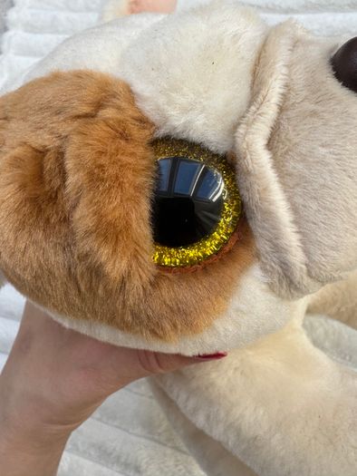 Ty Beanie approx. 8" Houghie the Bulldog Plush Used Please see photos