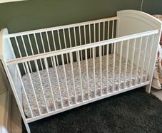 white baby elegance cot bed