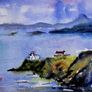 3 rock mountain watercolour Image 3
