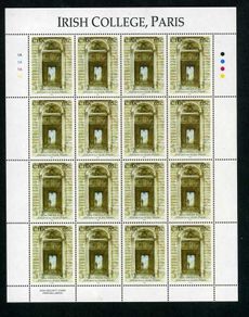 2004 Ireland Irish College Paris Commemorative Stamp Sheetlet Plate 1A1A1A1A Mint Never Hinged (MNH)