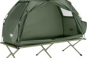 3in1 Tent Camping Tent Single Tent Outdoor Camp Bed Green 193x160x86cm