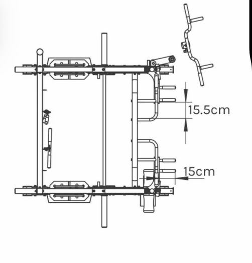 Multifunctional squat, smith and dual cable machine (new)