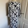 Navy white viscose mix dress size 12 Image 4