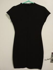 Zara black short sleeve dress