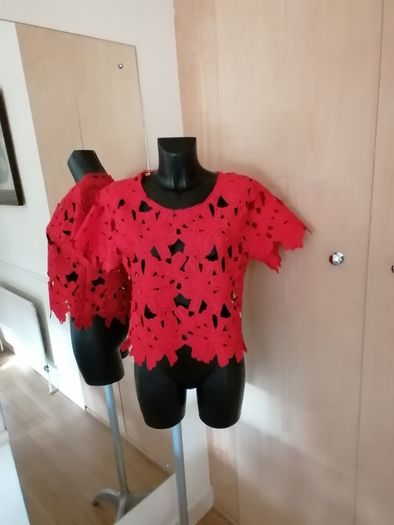 Women's Top Red Lace Nwot Size 14 Reduced
