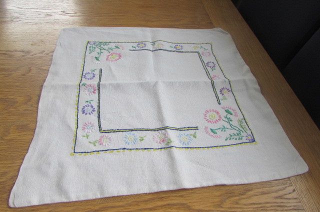 Vintage Embroidered Cushion for Sale