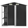 Garden Shed with Rack Anthracite 205x130x183 cm Iron Image 5