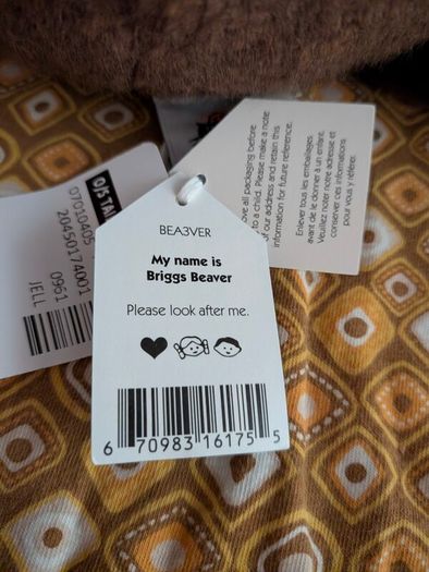 Jellycat Briggs Beaver Canadian Exclusive BNWT