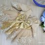 Gold 1st birthday dress, special occasion outfit , princess dress Image 3