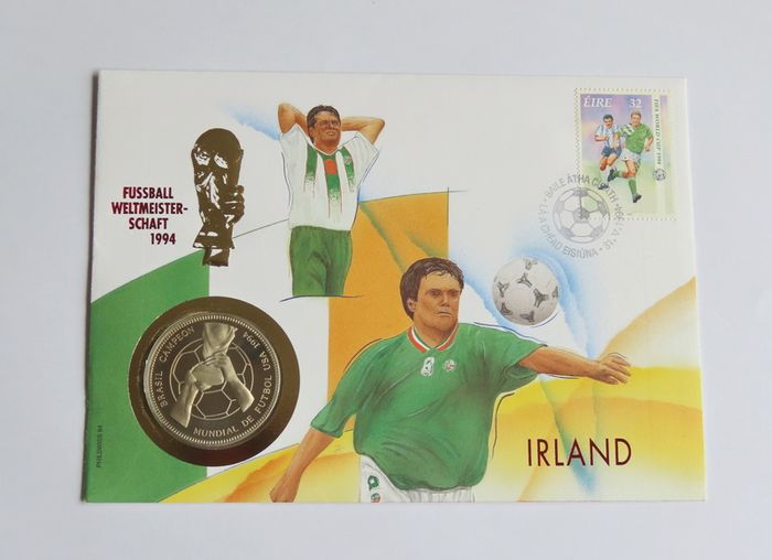 Irish USA WORLD CUP 1994 Coin medal Cover Vintage Ireland