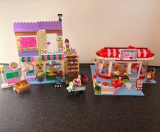 Lego Friends Cafe/Shop Retired Set Bundle